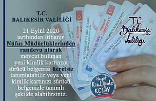 Ehliyetler yeni kimlik kartlarına yüklenmeye başladı