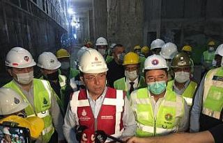 Ekrem İmamoğlu Dudullu-Bostancı metro hattında...