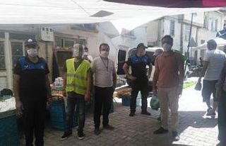 Emet Salı pazarı olağanüstü tedbirlerle açıldı