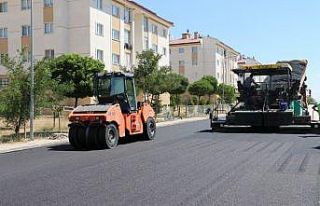 Erciş’te yol asfaltlama çalışması