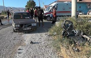 Ereğli’de otomobil ile motosiklet çarpıştı:...