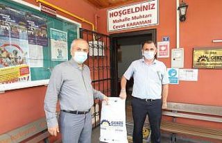 Gebze’de muhtarlara hijyen seti desteği