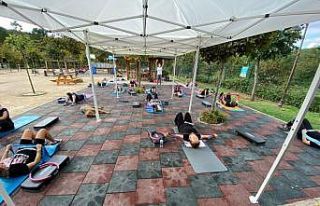 Göktürk’te açık havada spor keyfi