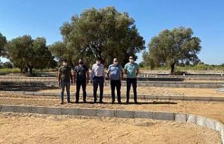 Güzelköy Mahallesi’nde mezarlık yapım çalışmaları...