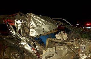 Hafif ticari araç ile kamyon çarpıştı