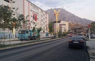 Hakkari’de tahrip olan yollar sıcak asfaltla onarılıyor
