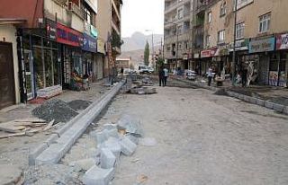 Hakkari’de yol yapım çalışması