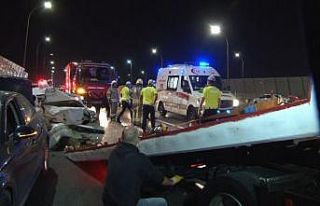 Haliç Köprüsü’nde feci trafik kazası:1 ağır...