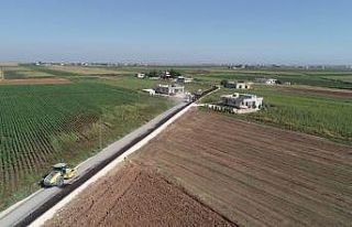 Halilliye kırsalında yollar asfaltlanıyor
