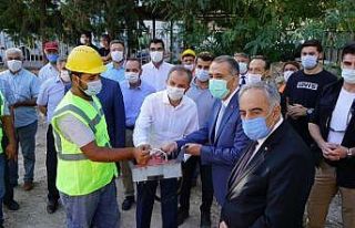 Halk eğitim merkezi binasının temeli dualarla atıldı