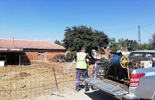 Hayvan çiftlikleri ilaçlanıyor