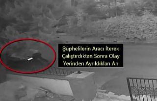 Hırsızlar çalışmayan aracı iterek kaçmaya çalıştı