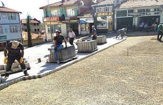 Hisarcık’ta beton parke çalışmaları