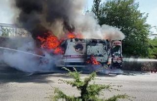 İçerisinde hasta olan ambulans seyir halindeyken...
