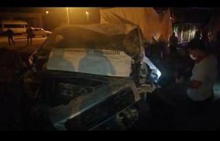 Iğdır’da filyasyon ekibinin taşındığı minibüs...