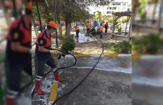 Iğdır’da parklar dezenfekte ediliyor