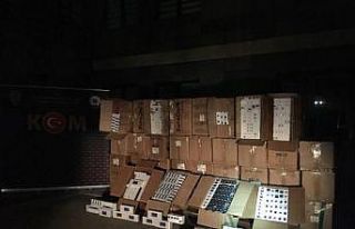 İplik balyaları arasında kaçak sigara sevkiyatı