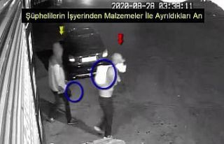 İş yerinden hırsızlık anı kamerada