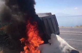 Isınan fren balataları yangına neden oldu