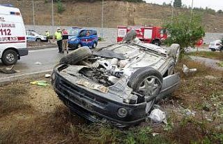 İzin dönüşü otomobiliyle takla atan astsubay...