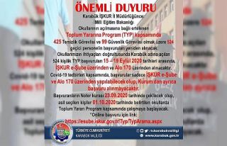 Karabük’te TYP başvuruları başladı
