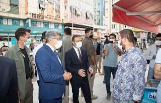 Kaymakam Aslan, Vali Bilmez’le denetimlere katıldı