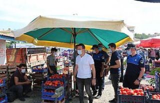 Kaymakam Görmüş’den korona virüs denetimi