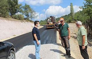 Kaymakam Karadağ, yol asfalt çalışmalarını inceledi