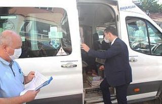 Kaymakam Karadağ, yolcu otobüslerini denetledi