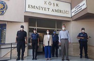 Kaymakam Şenoğlu’ndan güvenlik güçlerine ziyaret