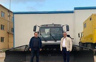 Keltepe Kayak Merkezine kar ezme makinesi alındı