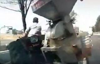 Kendi yaptığı kazayı görüntüledi