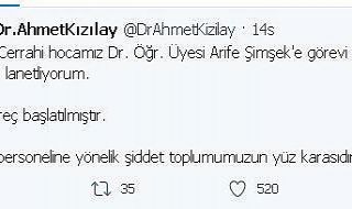 Kızılay, doktora saldırıyı kınadı