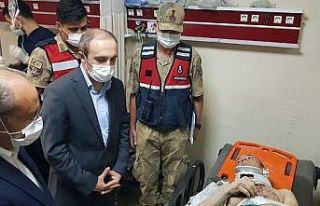 Kop Tüneli’ndeki patlamada yaralanan işçiler...