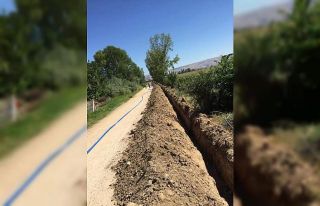 Kurnaz köyünde içme suyu deposu ve isale hattı...