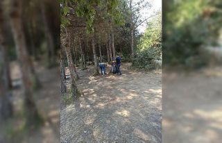 Kurugöl Tabiat parkında çevre temizliği yapıldı
