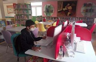 Kütüphane EBA destek noktası olarak hizmet veriyor