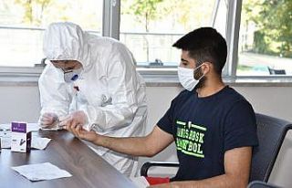 Manisa BBSK basket takımının korona virüs testleri...