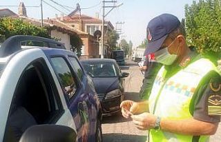 Manisa’da jandarmadan dronlu maske denetimi