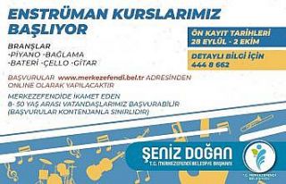 Merkezefendi Belediyesinin sanat ve spor kursları...