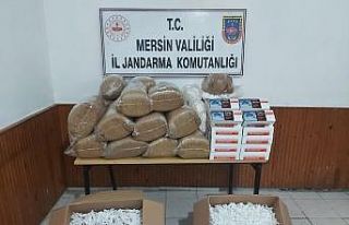 Mersin’de 102.5 kilo tütün ve 31 bin makaron ele...