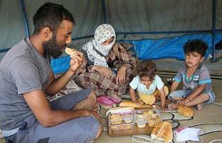 Mevsimlik tarım işçilerine yemek ve ekmek dağıtıldı