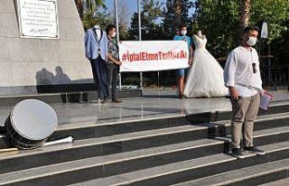 Milas’ta düğüncülerin ilginç eylemi