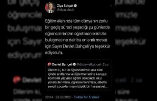 Milli Eğitim Bakanı Selçuk’dan MHP lideri Bahçeli’ye...
