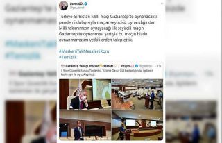 Milli maç Gaziantep’te oynanmayacak