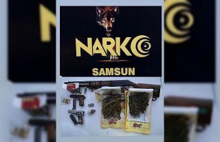 Narkotik uygulamasında silah ve uyuşturucu ele geçti
