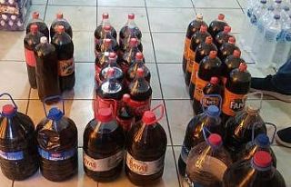 Nevşehir’de 192 litre kaçak şarap ele geçirildi