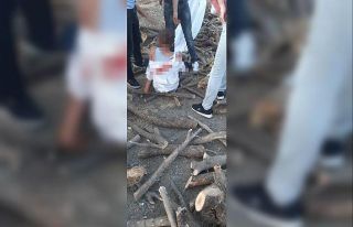 Odun yüklü kamyon yan yattı, 2 çocuk ağır yaralandı