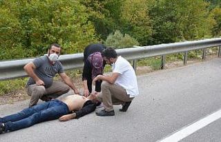 Orman yangınına müdahale ederken baygınlık geçirdi