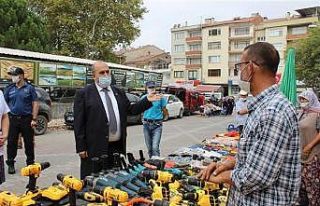 Osmaneli Cuma pazarında Covid 19 denetimi